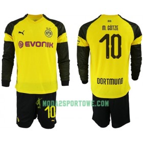 Koszulka Borussia Dortmund M.Gotze 10 Dziecięcy Domowe Stroje Piłkarskie 2018/19 Długi Rękaw